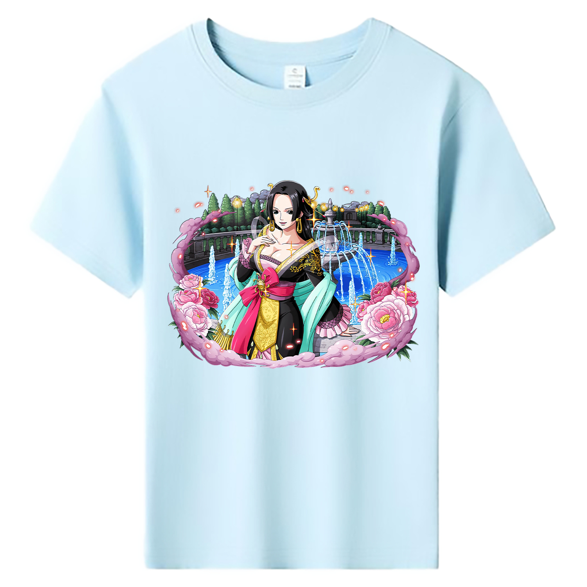 （画像用） ワンピース ボア・ハンコック ONE PIECE Boa·Hancock 綿100％キッズTシャツ（フロントプリント）